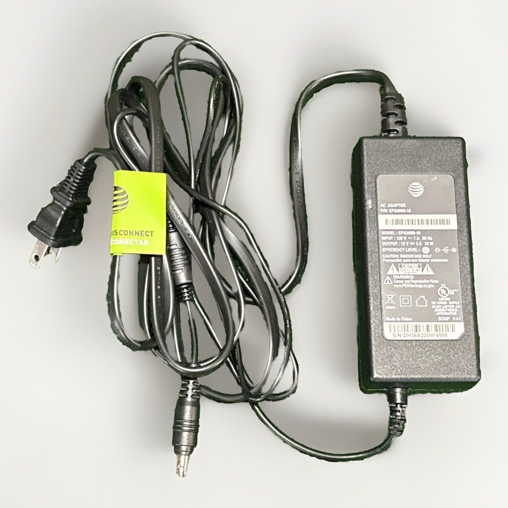 ATT AC Adapter Model EPS36R0-16,12V 3A,36 W‎